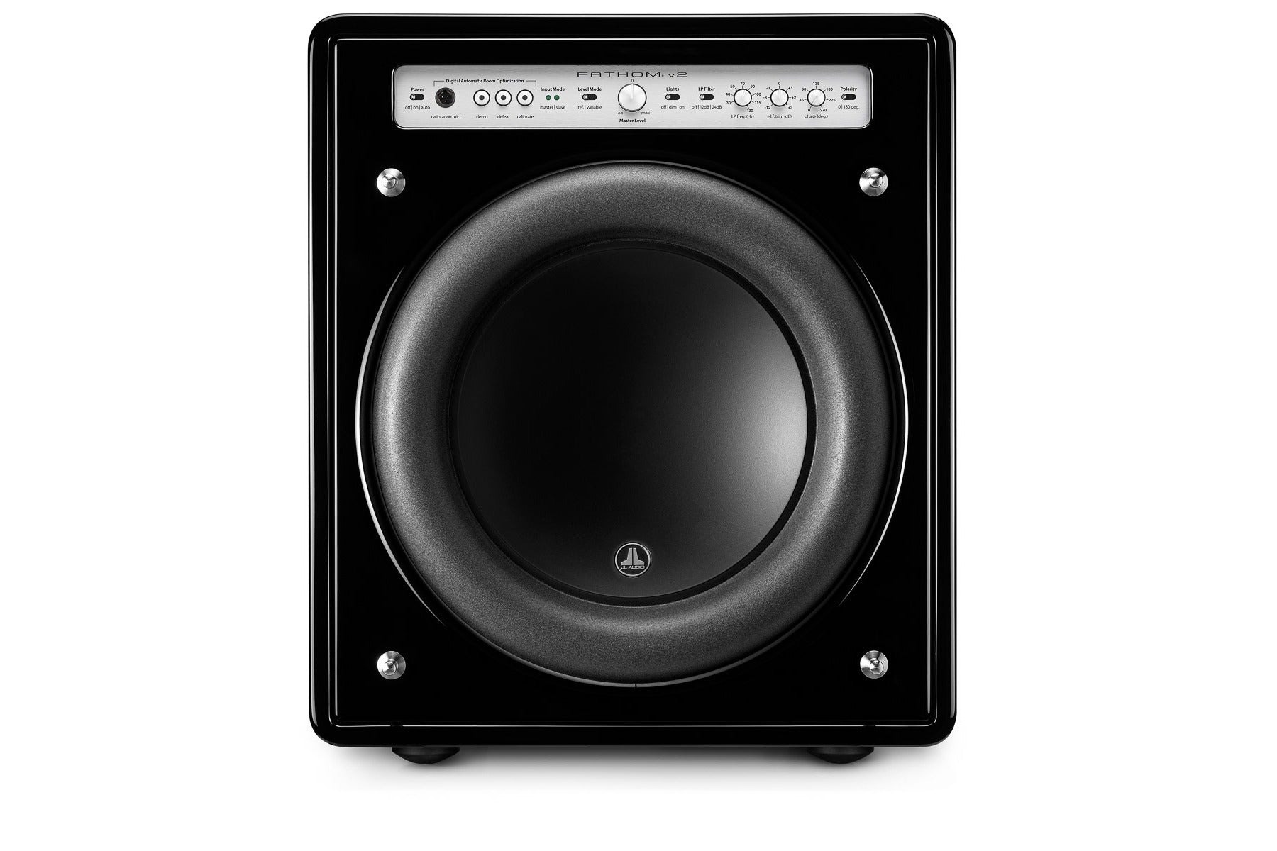 JL Audio Fathom F112V2 12-Inch Powered Subwoofer - High Performance Home Theater & Car Audio Bass Speaker - Black Gloss Finish for Premium Sound Systems