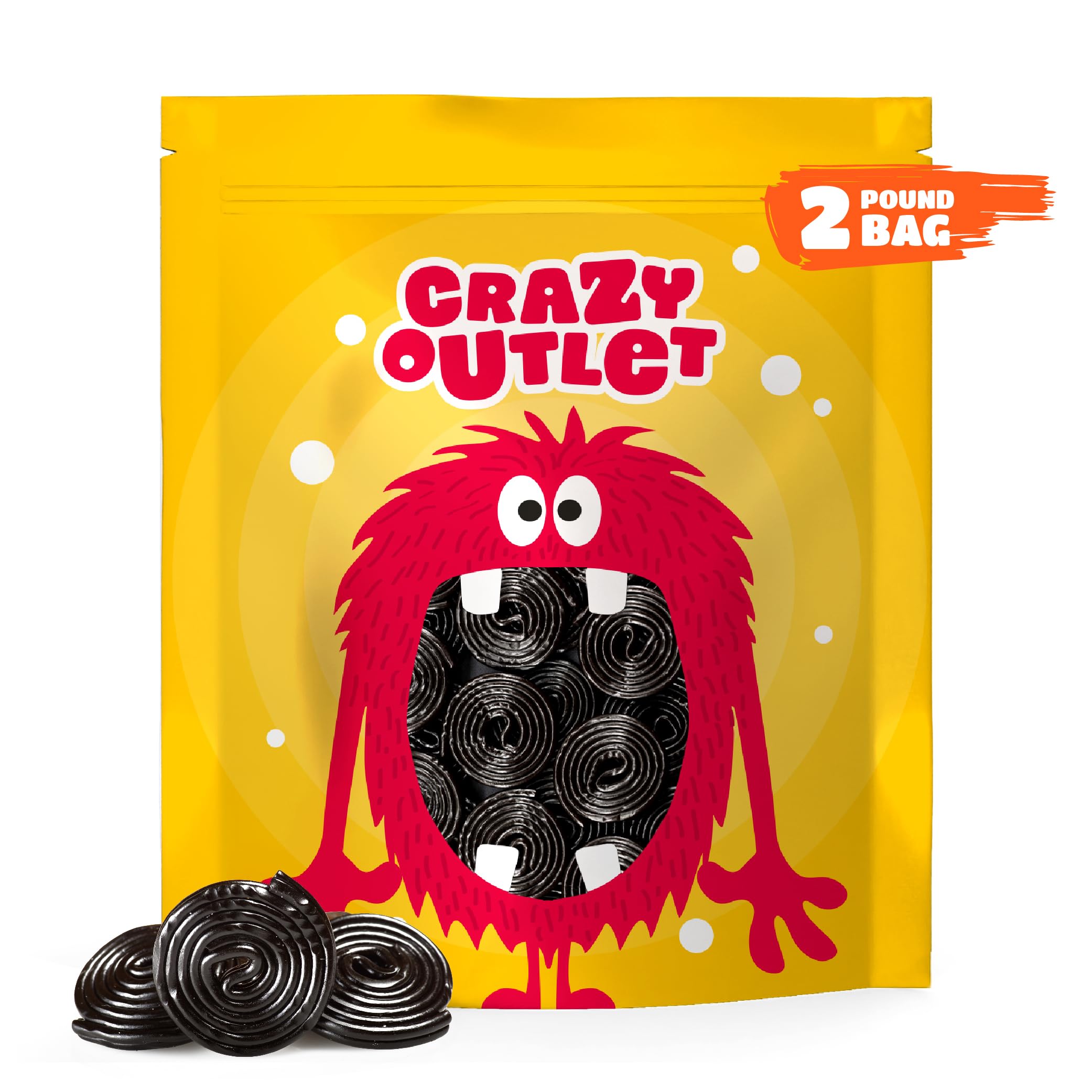 Gerrit's Broadway Wheels Black Licorice Candy - 2 Pound Bulk Pack - Perfect for Halloween Treats, Party Favors & Movie Night Snacks