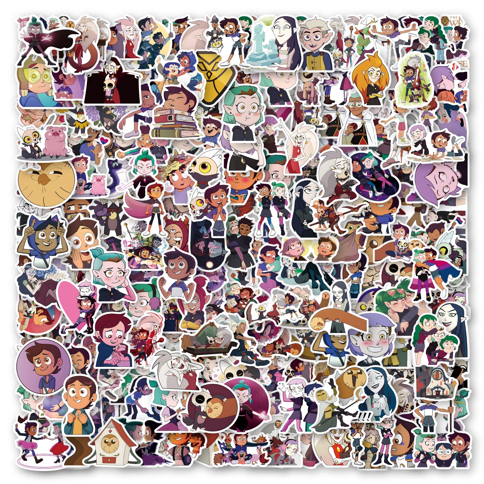 200 Pieces The Owl House Stickers Pack - Cute Aesthetic Vinyl Waterproof Stickers for Teens, Water Bottles, Laptops, Bumpers & Skateboards | Perfect Cartoon Sticker Gifts for Fans & Collectors | Great for DIY Crafts, School Supplies & Personalizing Belongings