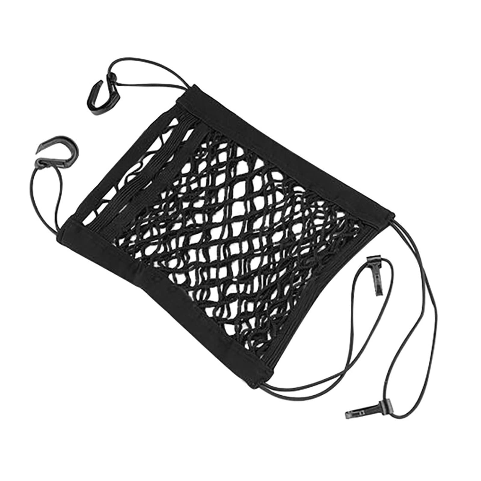 Universal Car Backseat Organizer - 2pcs Stretchable Storage Net Barrier for Auto Seat Accessories (Black, One Size) - Perfect for Road Trips, Baby Safety & Pet Containment
