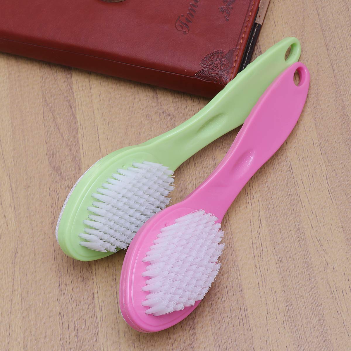 2 Pack Exfoliating Foot Brush & Body Scrubber - Dead Skin Remover for Heels, Calluses & Hard Skin - Pedicure Tool for Smooth Feet - Perfect for Home Spa, Bath & Shower Use