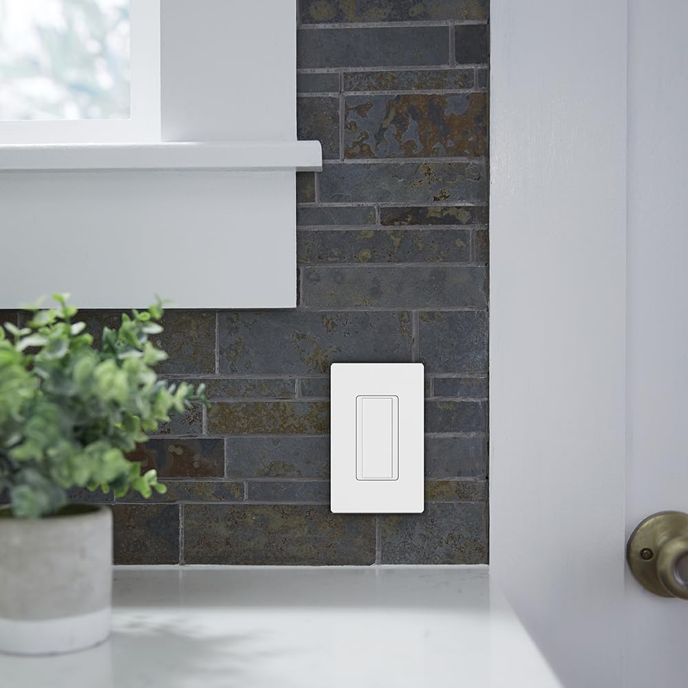 Lutron Maestro 8-Amp Multi-Location Companion Switch MA-AS-LA | Light Almond Finish | Works with 3-Way Lighting Systems | Perfect for Hallways, Staircases & Large Rooms