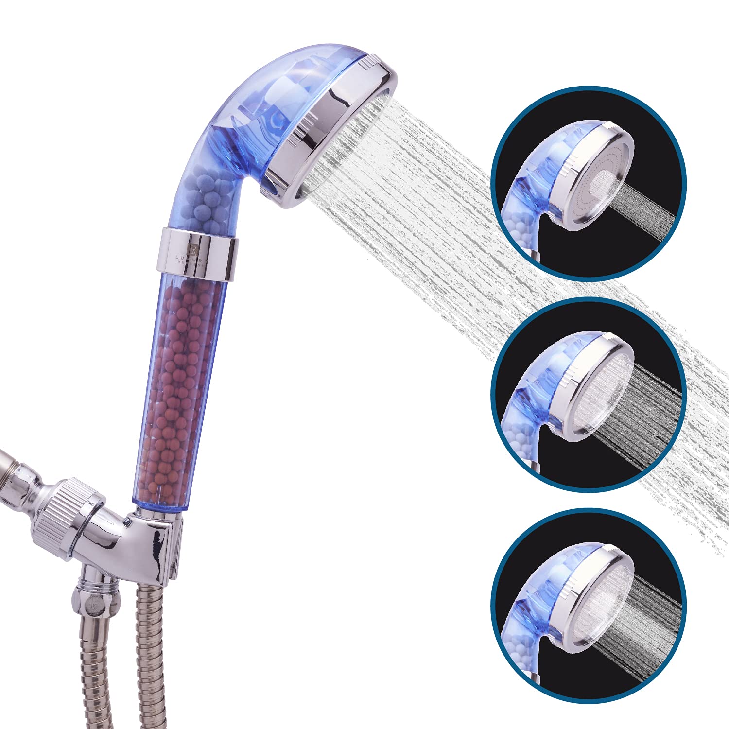 High Pressure Ionic Shower Head with Filter - Chrome Finish for Hard Water & Skin Hydration - Perfect for Bathroom, Spa & Relaxation at Home