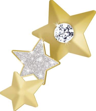 Premium Shooting Star Pins - Tri Star Design for Awards & Recognition | Ideal for Sports Trophies, Employee Recognition, and Achievement Celebrations