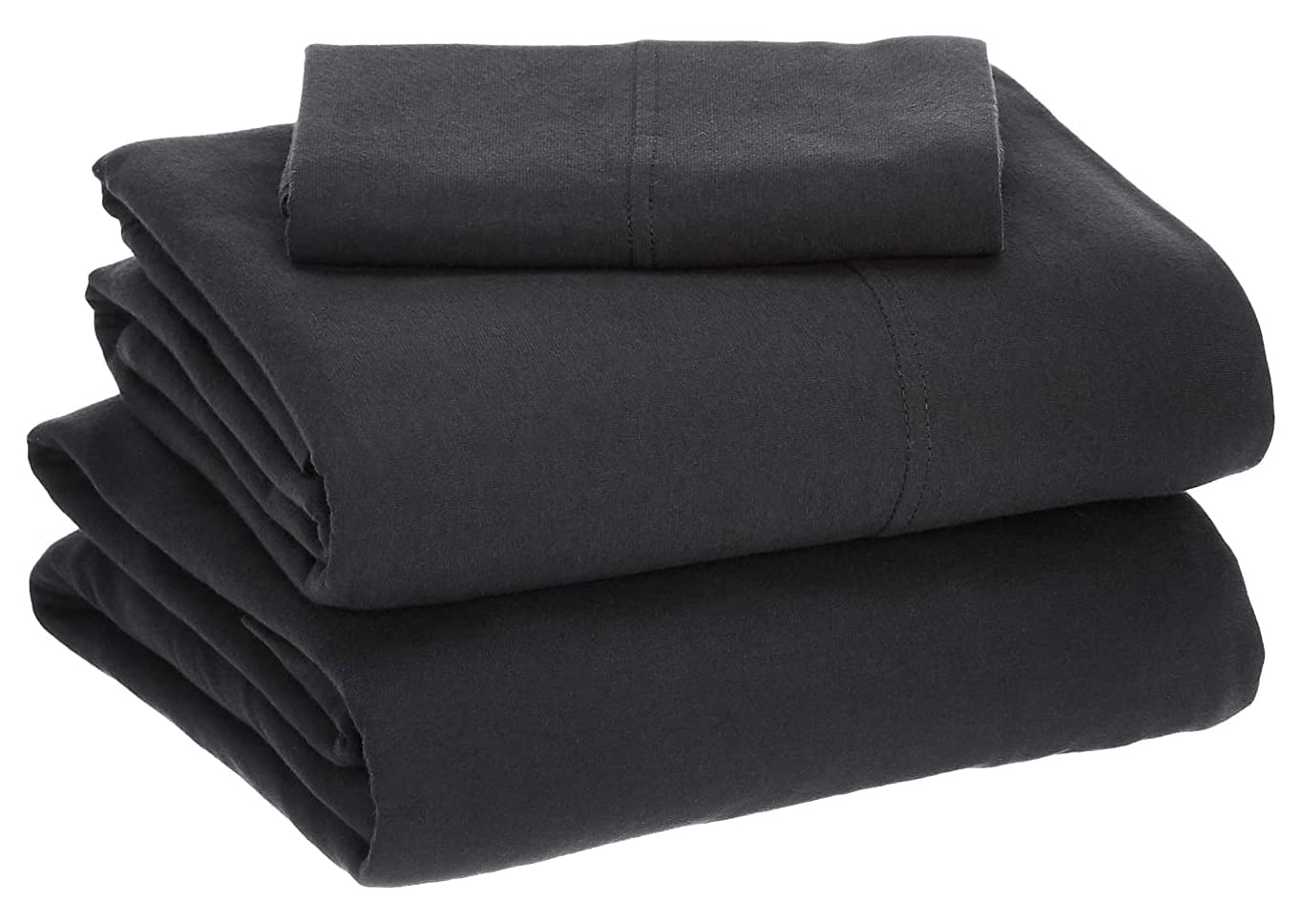 Premium Cotton Blend Jersey Bed Sheet Set - Soft & Breathable Twin XL Sheets - Black - Perfect for Dorms, Guest Rooms & Cozy Nights