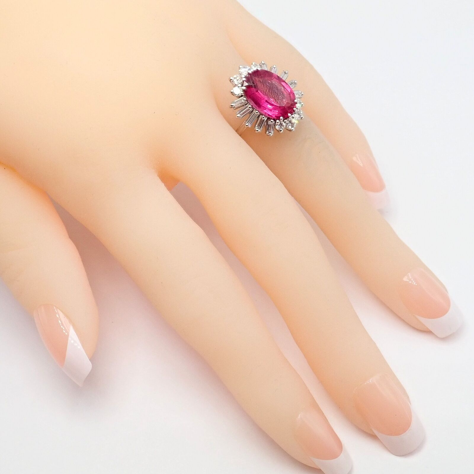 Authentic H. Stern 18k White Gold Diamond & Pink Tourmaline Ring & Earrings Set | Luxury Jewelry Gift for Women | Perfect for Weddings, Anniversaries & Special Occasions