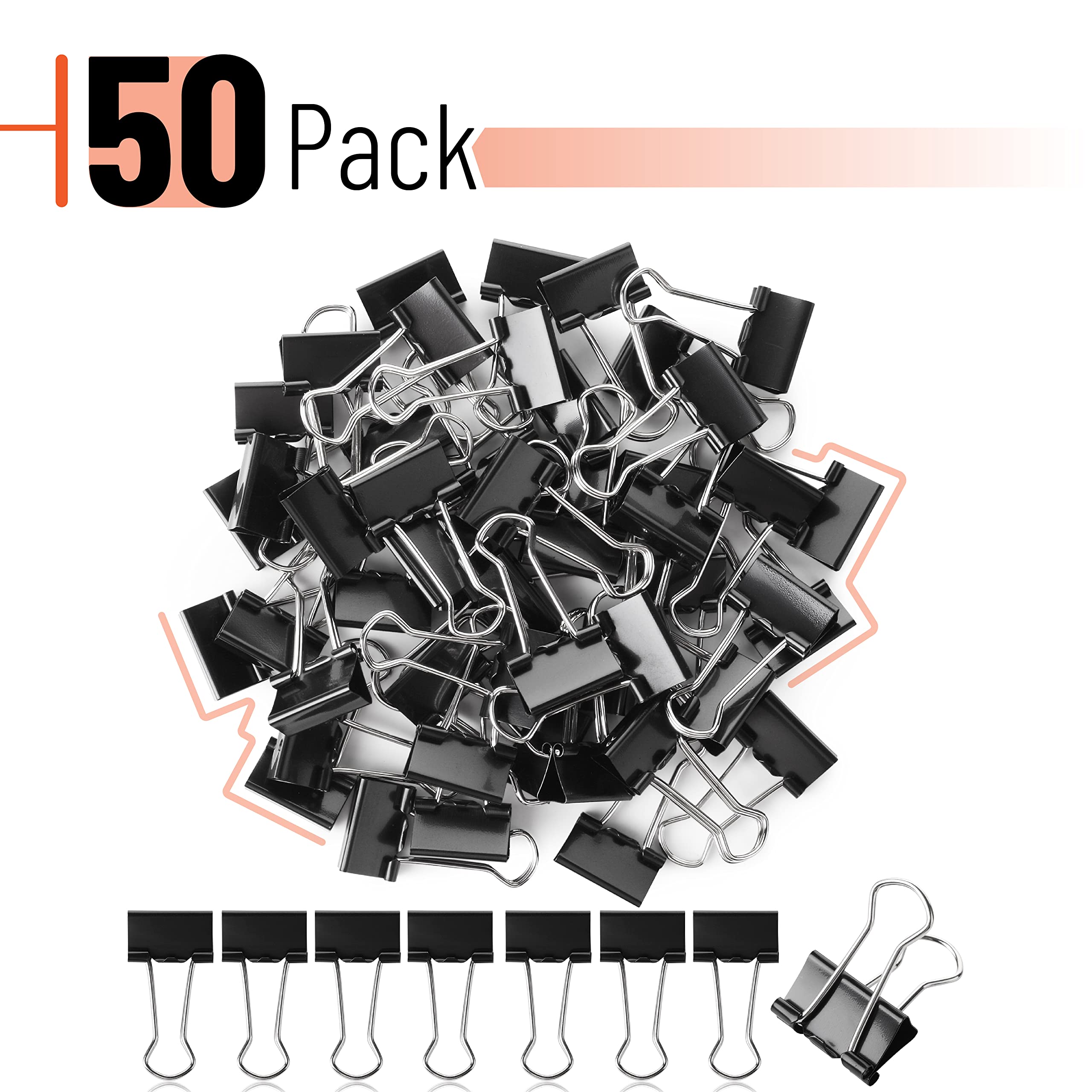 Mr. Pen Small Binder Clips 0.75 Inch, 50-Pack Black Mini Paper Clips for Office Documents, School Projects, Crafting & Organizing Papers