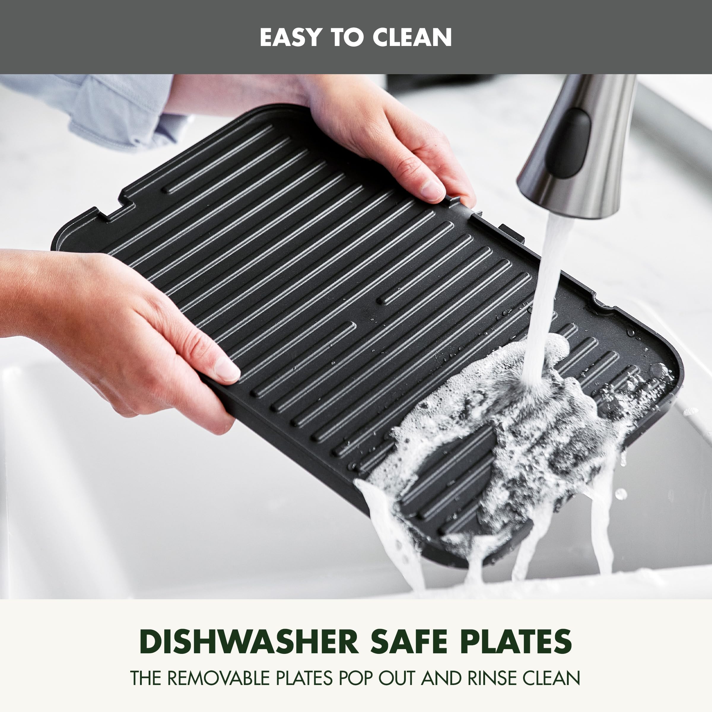 GreenPan Elite 7-in-1 Multi-Function Contact Grill & Griddle - Healthy Ceramic Nonstick Aluminum Surface with Interchangeable Grill & Waffle Plates - Adjustable Temperature Control for Perfect Cooking - PFAS-Free & Eco-Friendly - Ideal for Paninis, Waffles, Burgers & Family Breakfasts