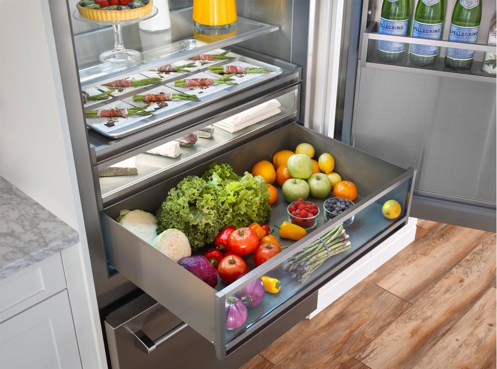 Bluestar BBB36R3 36-Inch Professional Built-In Refrigerator Freezer with Right Hinge - Perfect for Modern Kitchens, Restaurants, and Commercial Use