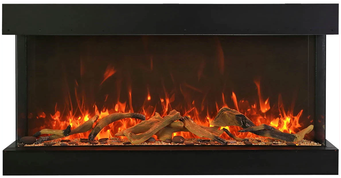 Amantii 50 TRV XT XL Tru View XT XL Electric Fireplace - Modern Recessed Wall Mount Heater for Living Room & Bedroom - Realistic Flame Effect & Remote Control