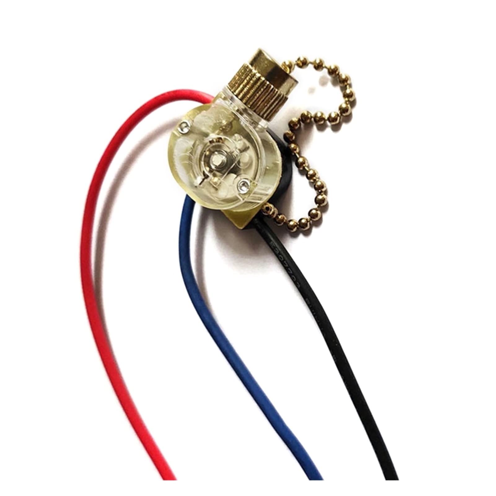 3-Wire Pull Chain Switch Beads with Vintage Design - Replacement for Ceiling Fan, Wall Light & Desk Lamp - Durable & Easy to Install (Ideal for Bedroom, Living Room & Office Lighting Control)