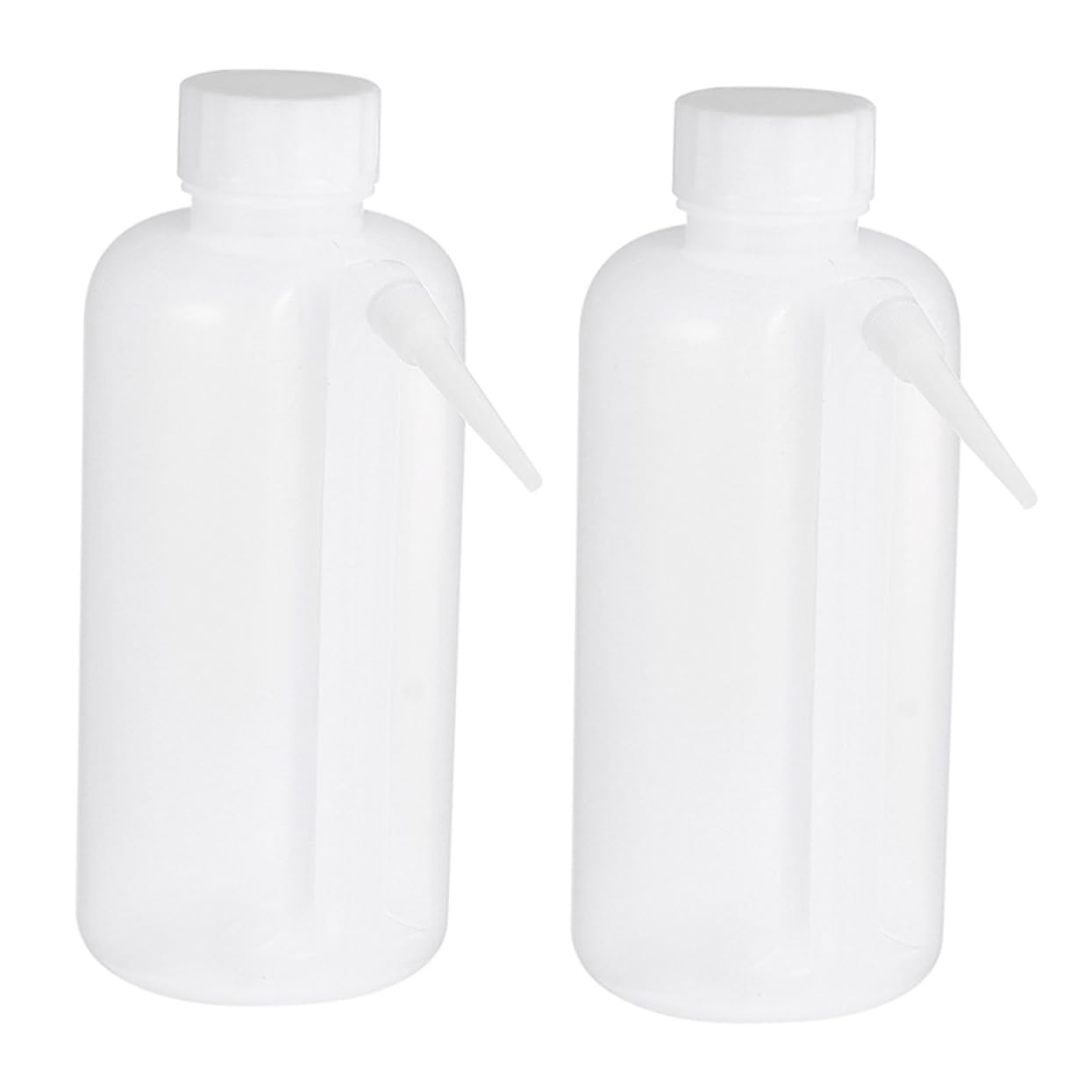 2-Pack FUNOMOCYA Wide Mouth Rinse Bottles with Side Pipe & Dropper - Plastic Wash Bottles for Laboratory, Mouthwash Dispensing, and Cleaning - Ideal for Science Labs, Dental Offices, and Home Use