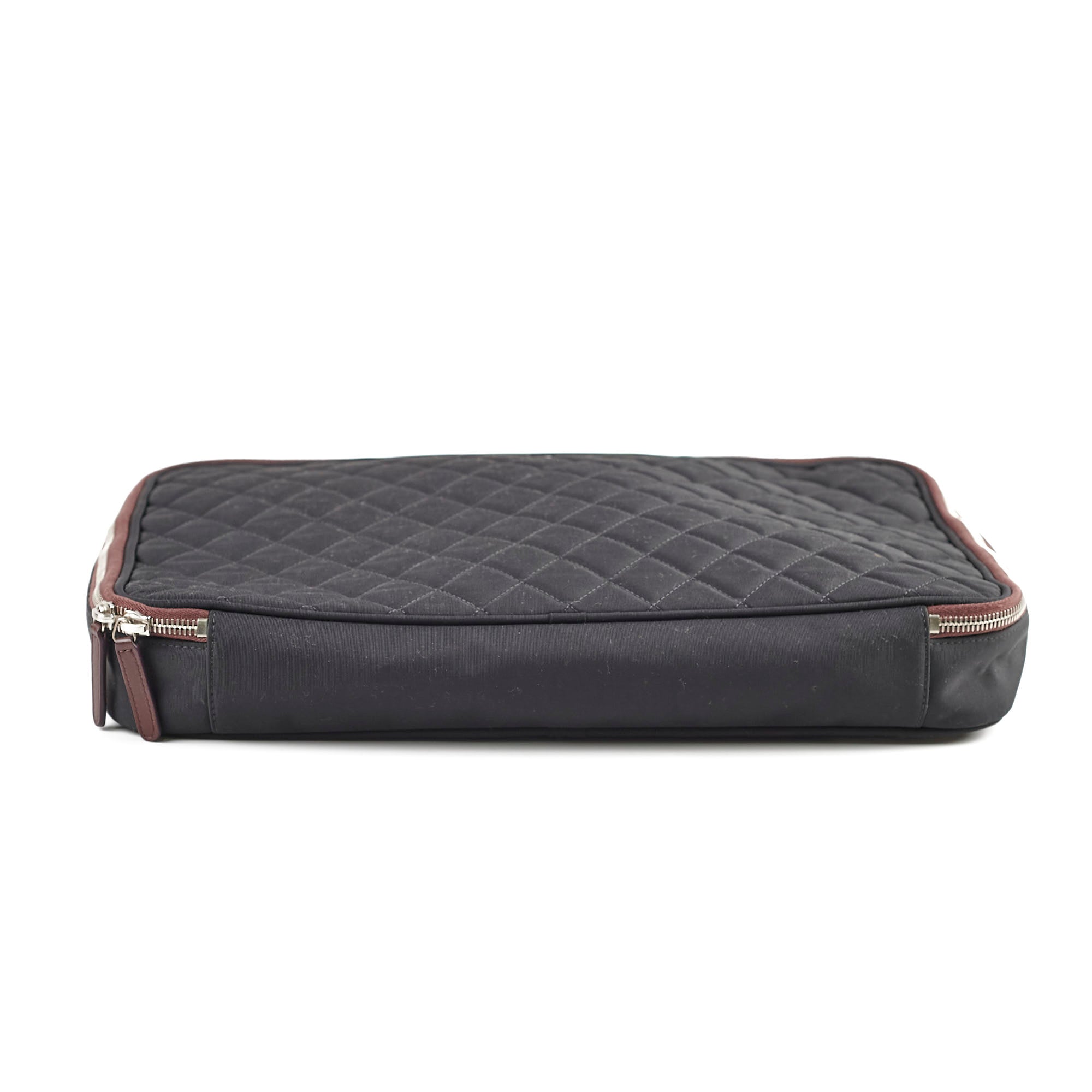 Chanel Quilted Black Laptop Sleeve with Zipper - Stylish Protective Case for MacBook, iPad, Work & Travel
