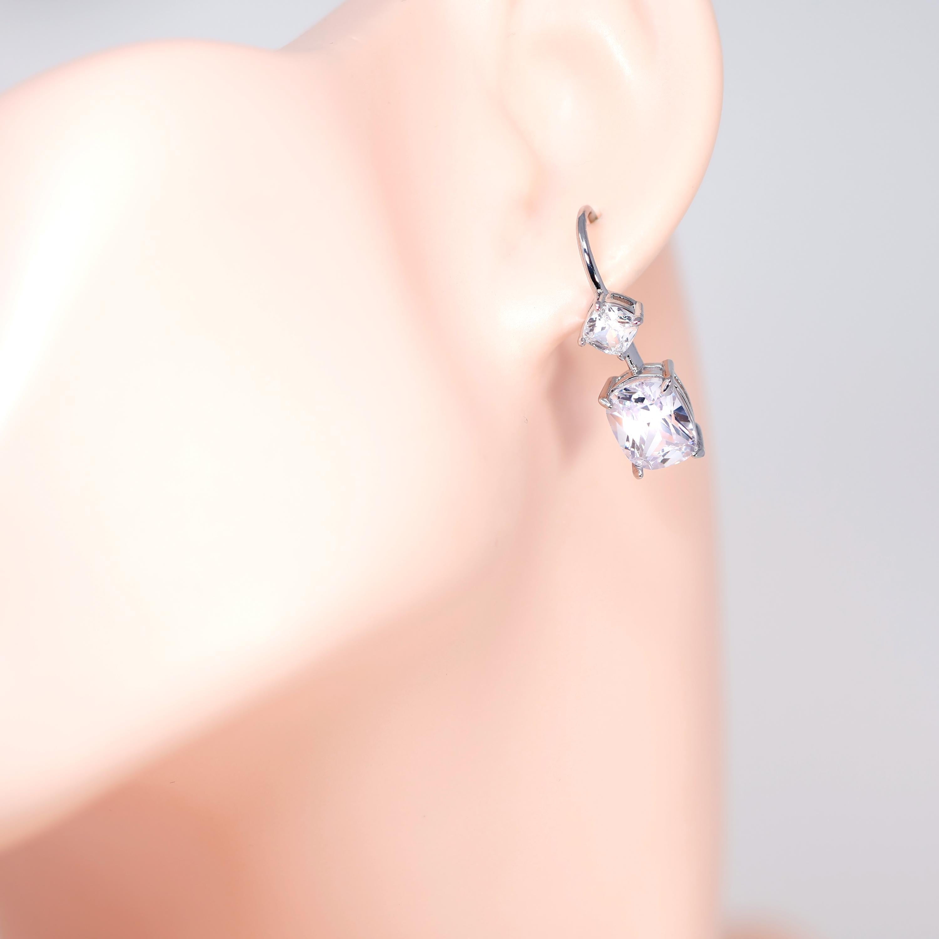 CZ Crystal Bridal Earrings for Women - Elegant Long Drop Wedding Jewelry, Statement Earrings for Bride, Bridesmaid, and Special Occasions - Perfect for Weddings, Prom, and Formal Events
