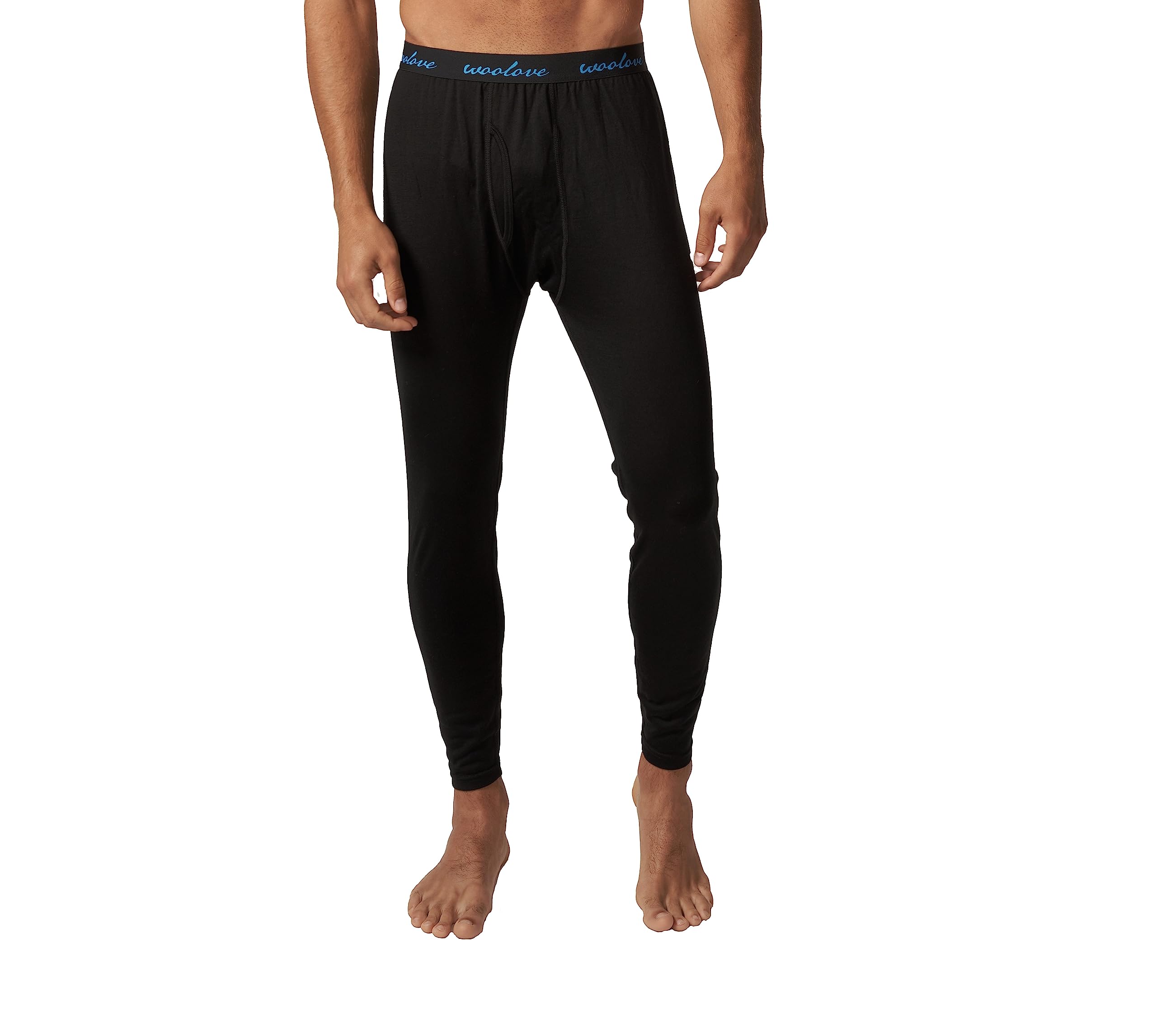 Woolove Men's 100% Merino Wool Base Layer Long Underwear & Thermal Leggings - Lightweight & Midweight Moisture-Wicking for Hiking, Skiing & Winter Sports