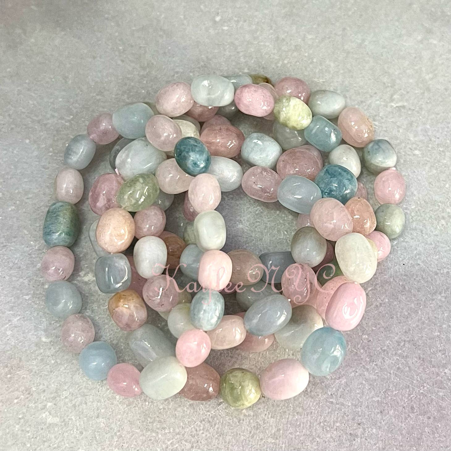 Morganite Stretch Bracelet for Women - Healing Crystal Beaded Elastic Jewelry for Love & Harmony - Perfect for Meditation, Yoga & Everyday Wear