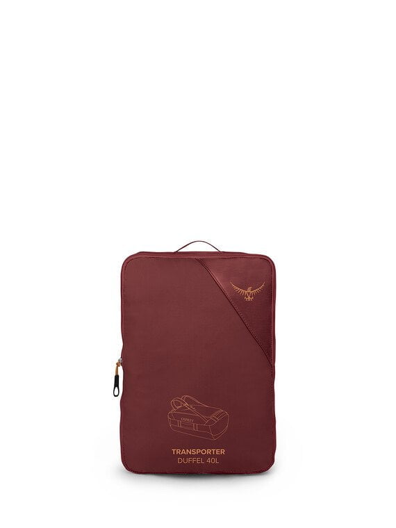Osprey Transporter Duffel 40 Travel Duffel Bag - Red Mountain | Water-Resistant Gear for Hiking, Camping & Air Travel