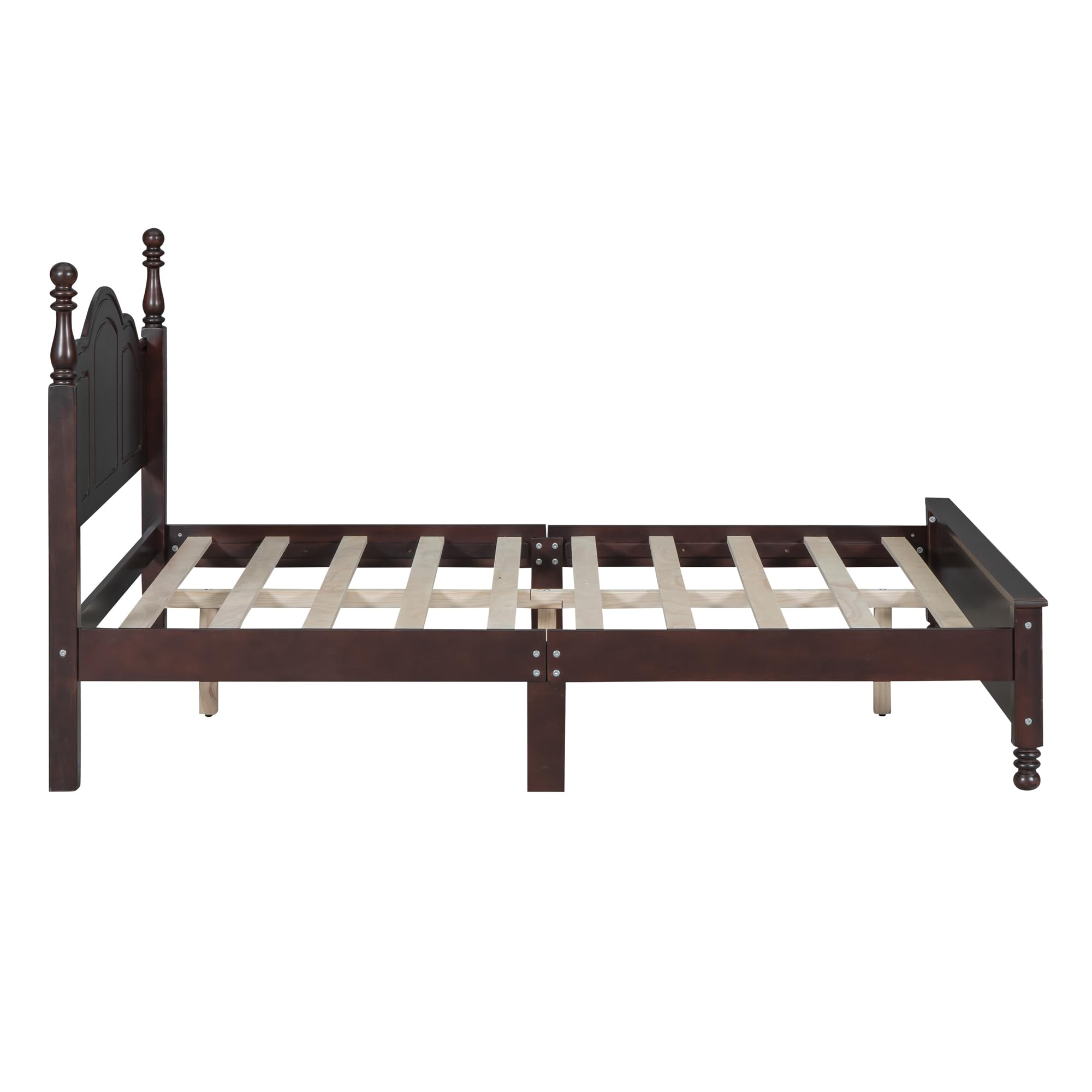Harper & Bright Designs 3-Piece Full Size Wooden Bedroom Set with Platform Bed Frame & 2 Nightstands - Dark Walnut - Perfect for Kids, Teens & Adults Bedrooms, Guest Rooms & Dorm Decor