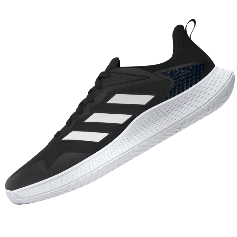 Adidas Defiant Speed Men's Tennis Shoes - Core Black/White/Grey | Lightweight & Durable Court Shoes for Competitive Play & Training