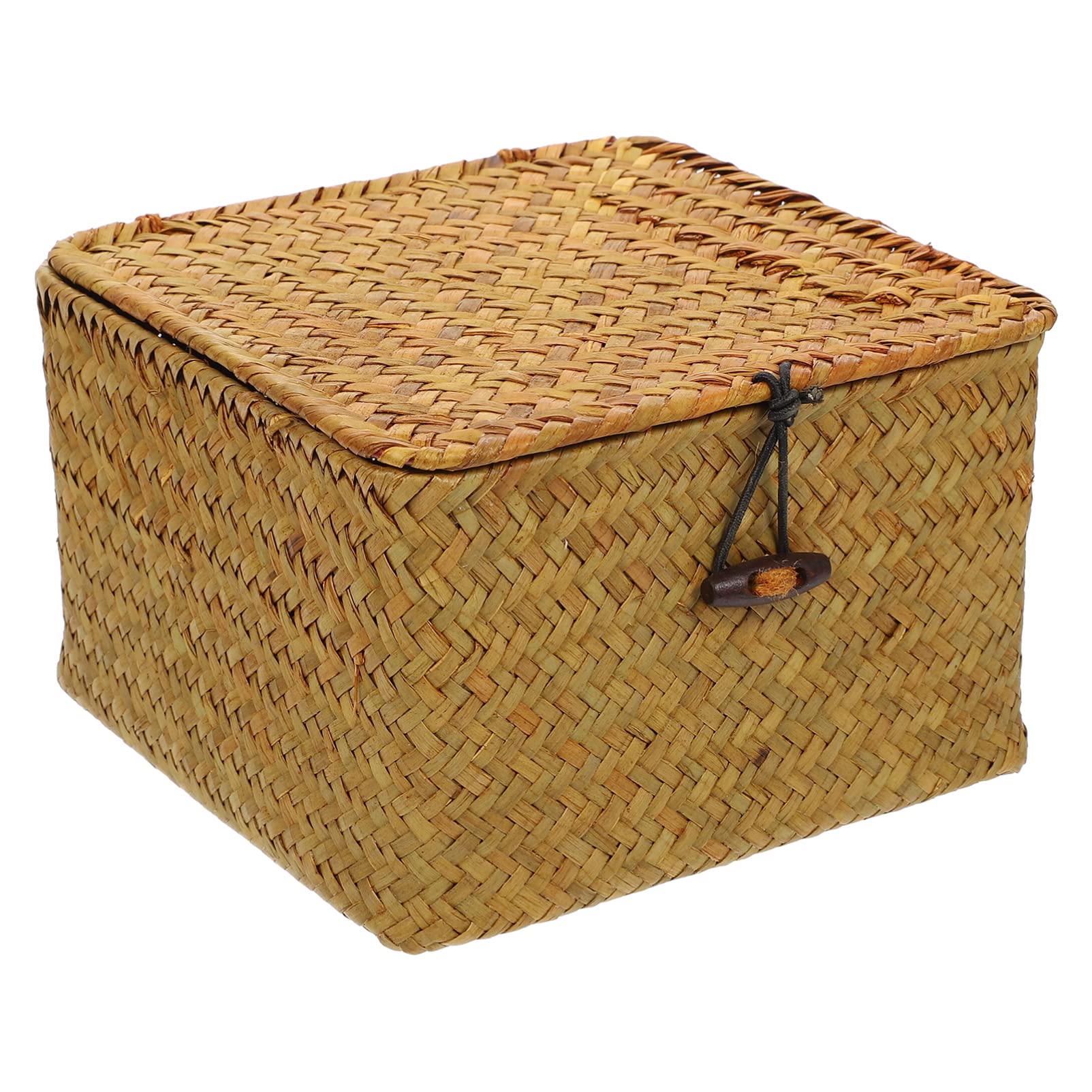 Handwoven Seagrass Storage Basket - Woven Wicker Table Basket for Bread, Toys & Home Organization | Stackable, Eco-Friendly & Child-Safe Storage Container | Perfect for Kitchen, Nursery & Living Room Decor