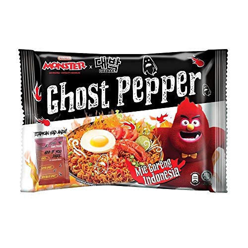 Spicy Mamee Monster Daebak Ghost Pepper Instant Noodles - 8 Pack Hot & Flavorful Korean Stir-Fried Noodles (Mie Goreng) - Perfect for Spicy Food Lovers, Late Night Snacks & Asian Cuisine Enthusiasts