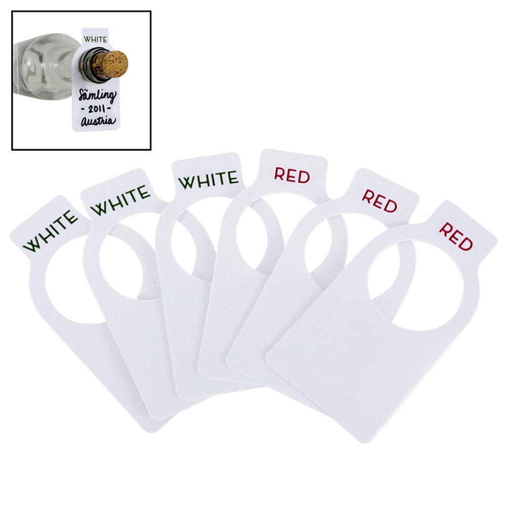 Premium Wine Tag Cellar Set - 12 Reusable Bottle Tags for Wine Bottle Organization & Identification - Perfect for Wine Cellars, Home Bars & Wine Tasting Events