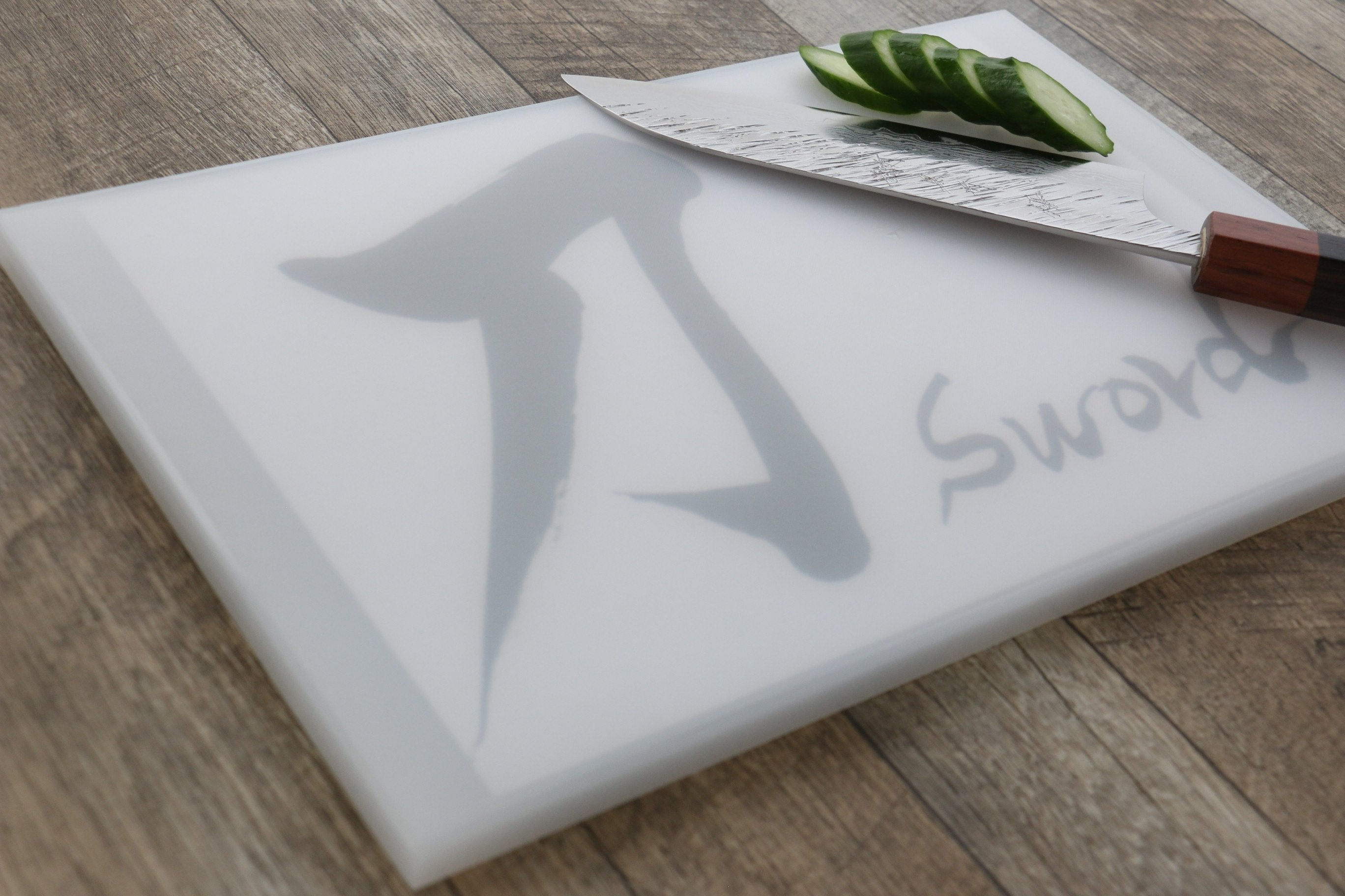 Premium Wooden Cutting Board with Sword Design - Durable Kitchen Chopping Board for Meat, Vegetables & Fruits - Perfect for Home Cooking, BBQ & Gift Giving