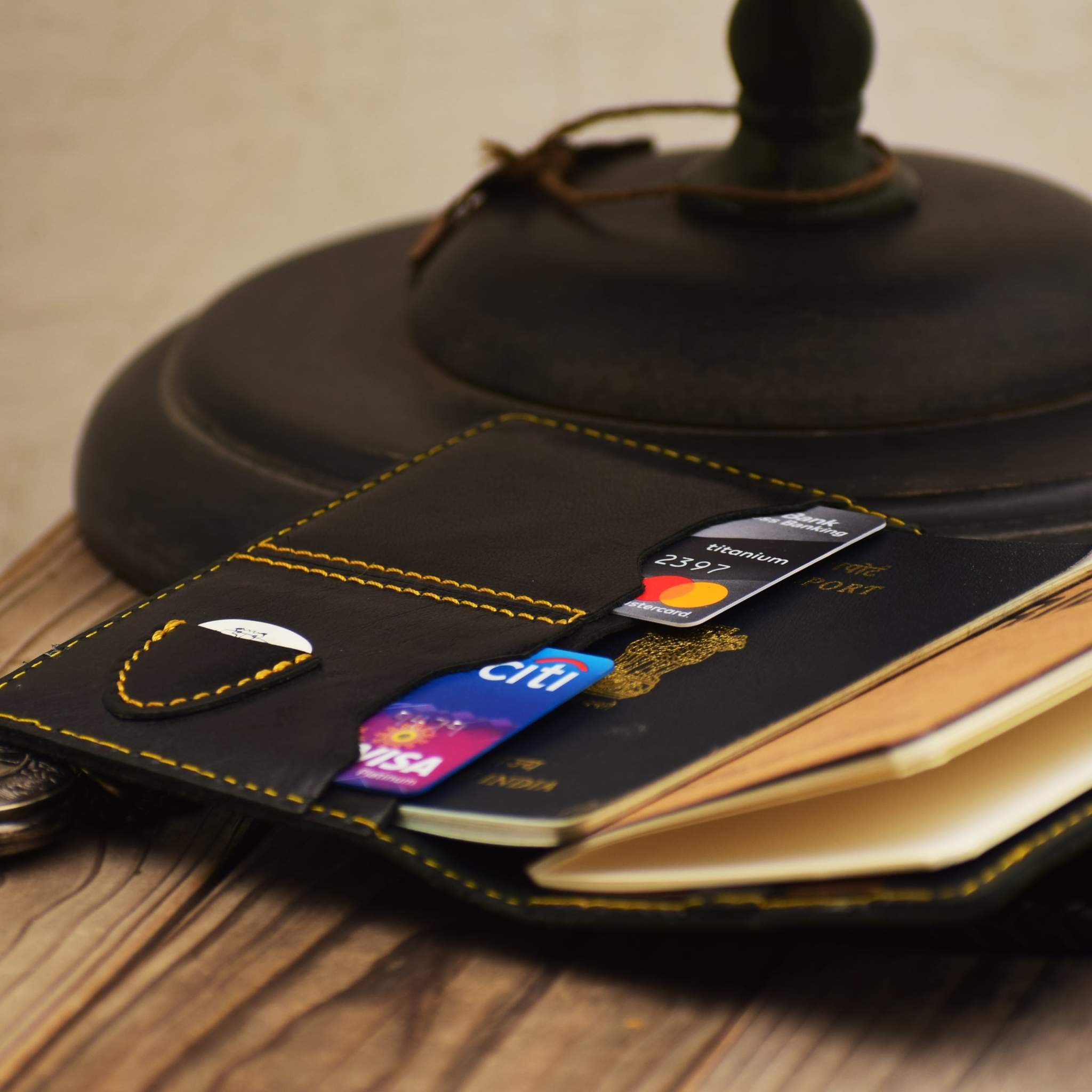 Trip Machine Company Explorer Moto Wallet (Classic Black) - Genuine Leather Biker Wallet for Men - Perfect for Motorcycle Riders, Travel & Everyday Use