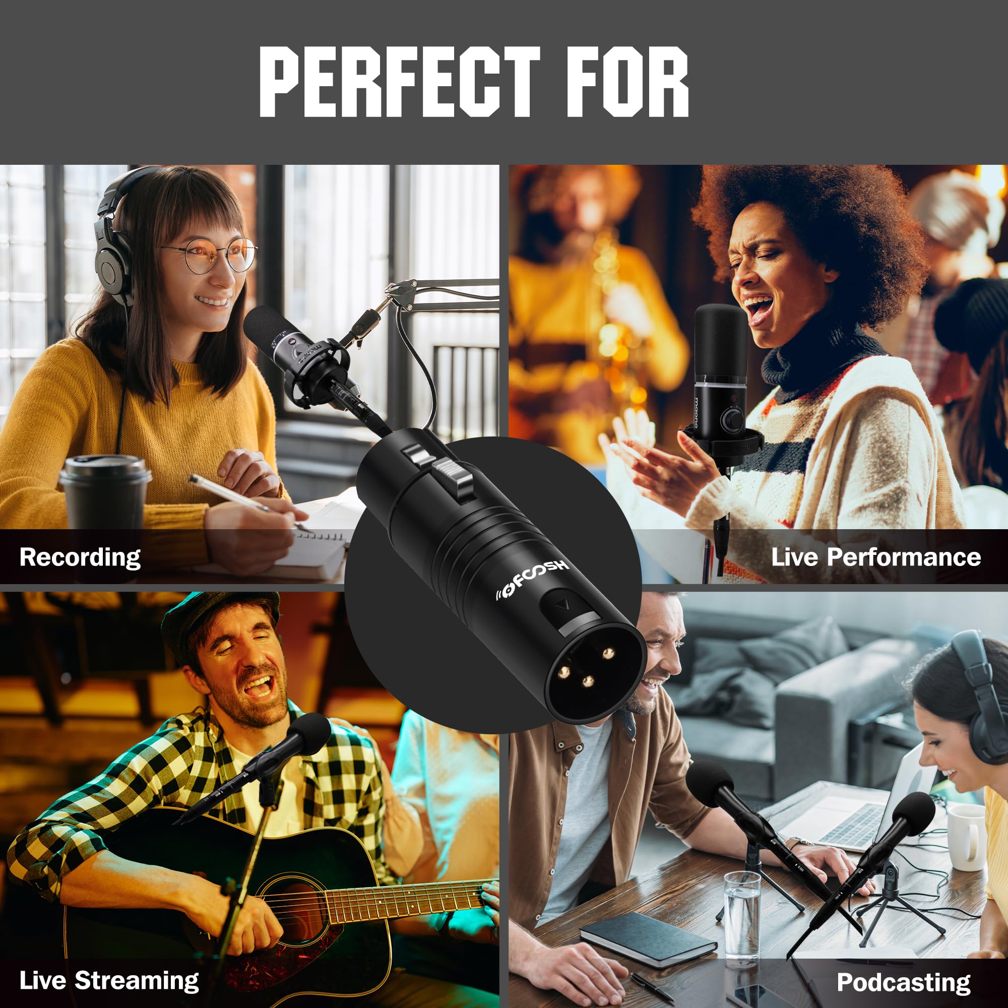 Professional Microphone Preamp Audio Booster - High Gain Mic Activator Preamplifier for Dynamic & Passive Ribbon Mics | Studio Recording, Podcasting & Live Performance