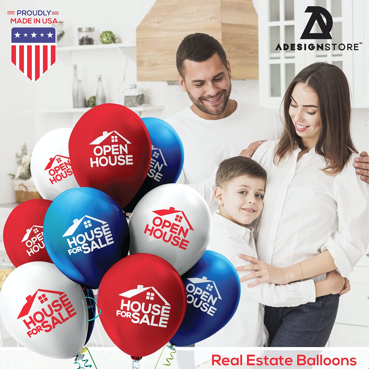 Metallic Real Estate Balloons for Open House & Yard Signs - Realtor Supplies Kit for Sale by Owner - Perfect for Home Showings, Agent Marketing & Property Promotion