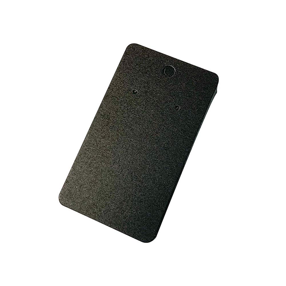 200 Pack Black Earring Display Cards - 3.5
