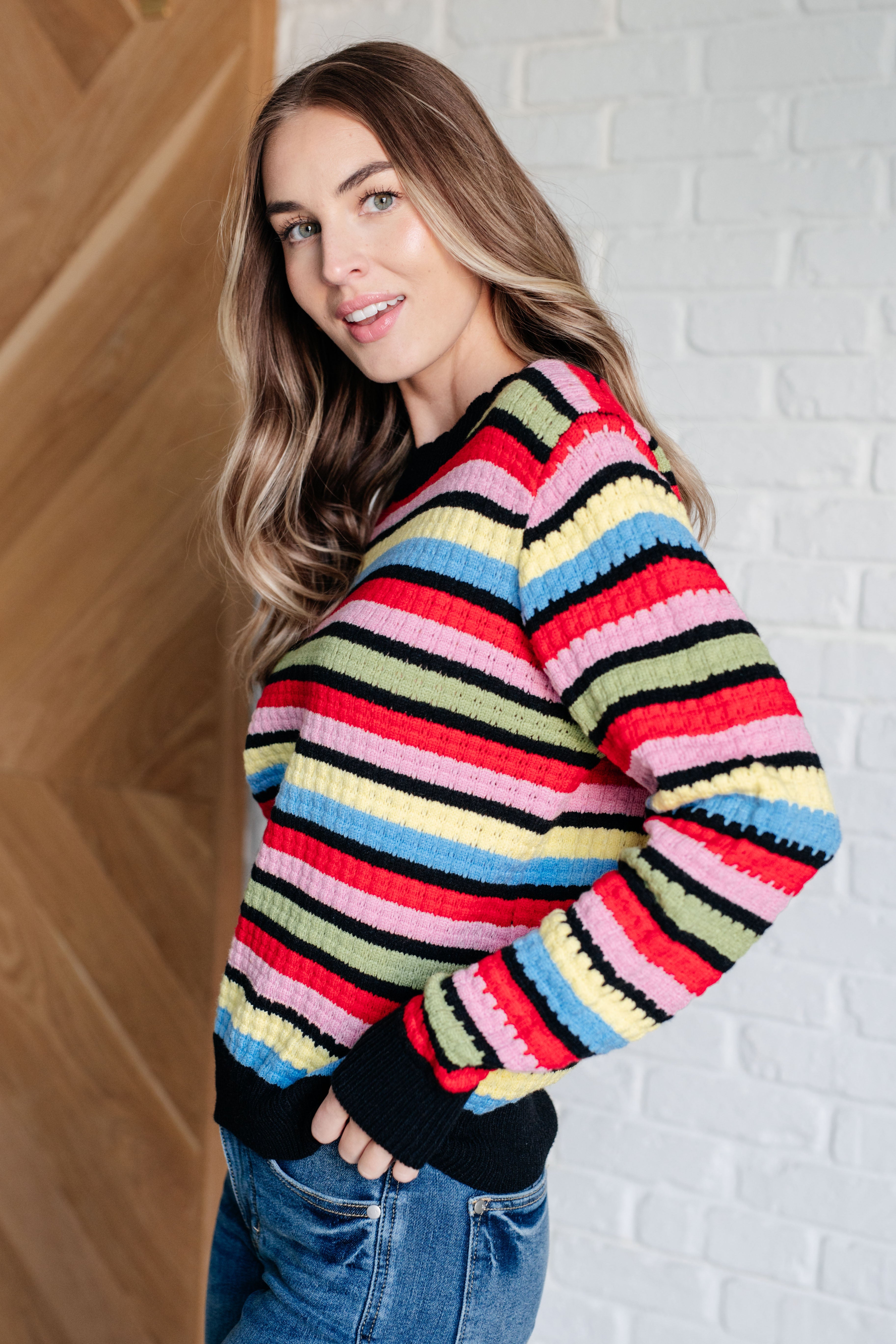 Keep Dreaming Striped Sweater - Cozy Knit Pullover for Women | Fall & Winter Fashion | Perfect for Casual Outings & Coffee Dates