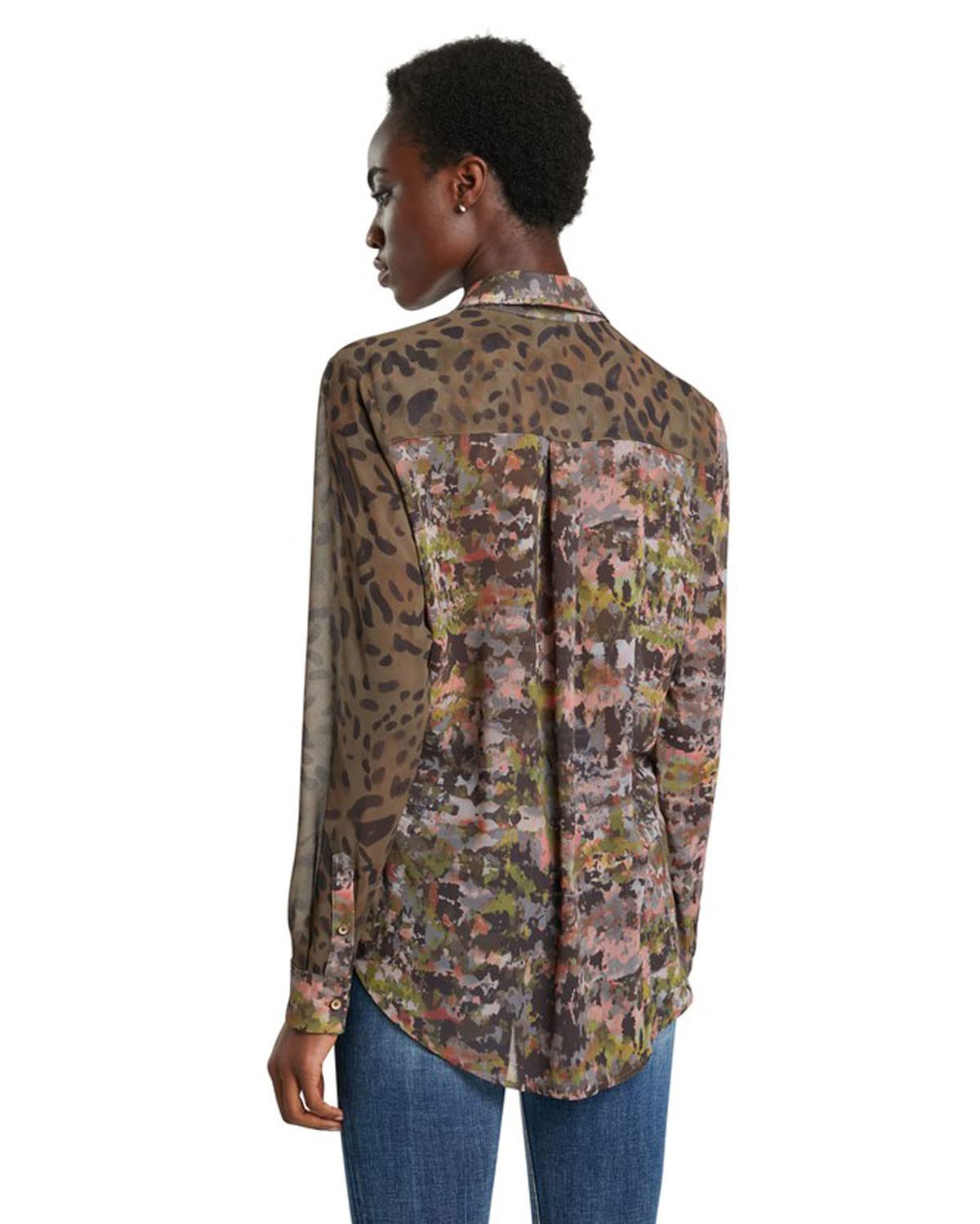 Desigual Women's Long Sleeve Woven Shirt - Stylish Casual Blouse for Work, Office & Everyday Wear | Comfortable & Fashionable Top for Women