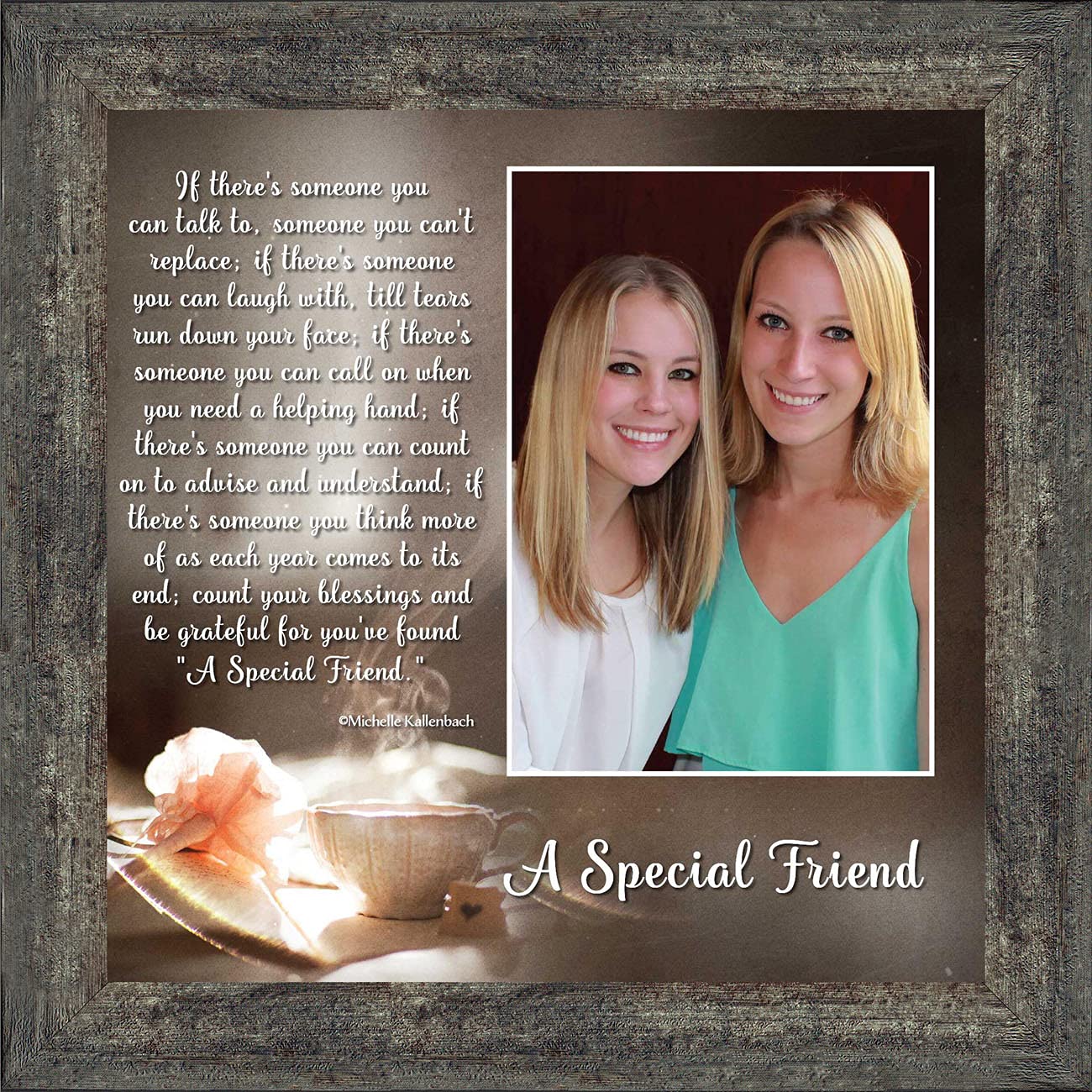 Crossroads Home Décor Best Friend Picture Frame - Perfect Birthday Gift for Best Friends, Ideal for Home, Office, or Dorm Room Décor