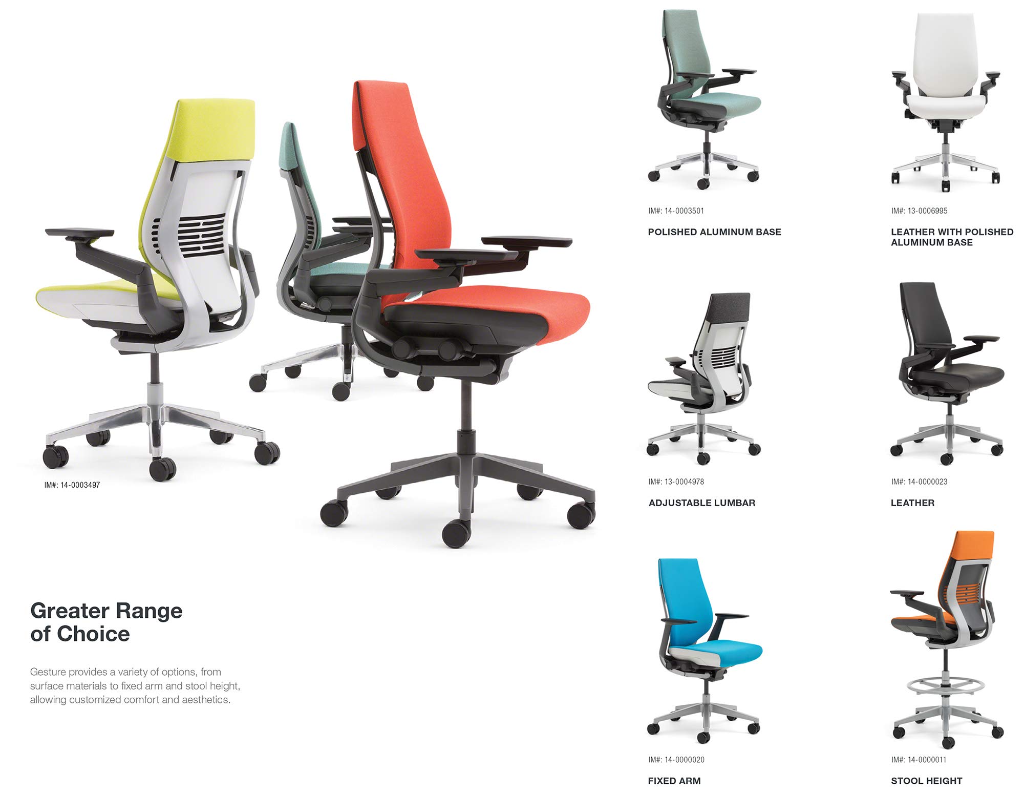 Steelcase Gesture Ergonomic Office Chair with Cogent Connect Royal Blue Fabric - Adjustable Lumbar Support, Shell Back Design, Light Frame & Polished Aluminum Base - Perfect for Home Office, Gaming, and Workspaces