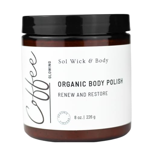 Organic Vegan Coffee Body Scrub - All Natural Exfoliating & Moisturizing Whipped Soap with Antioxidants | USA Handmade 100% Organic | Perfect for Dry Skin & Cellulite Reduction, Spa & Home Self-Care Treatment
