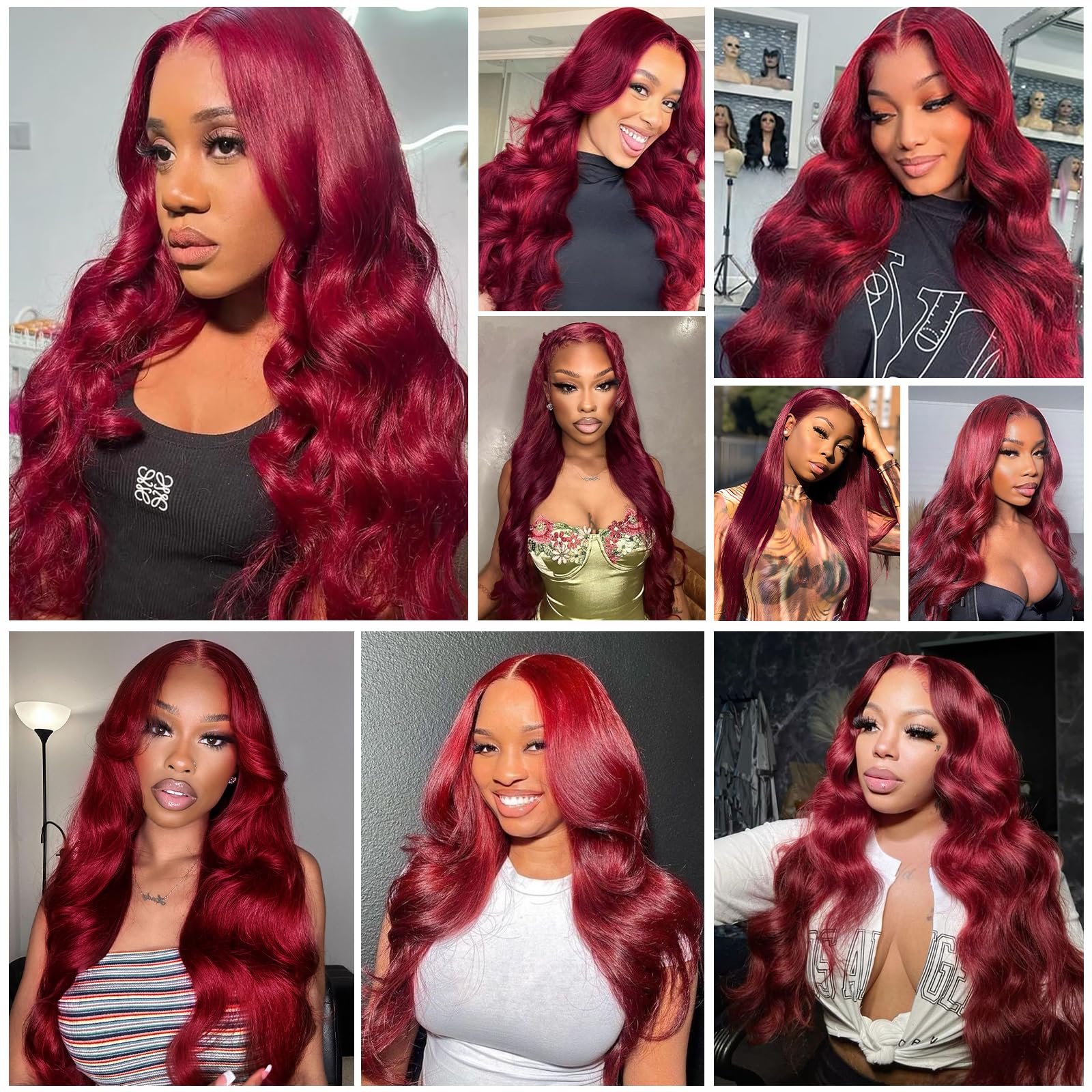 28 Inch Burgundy Body Wave Glueless Lace Front Wig - 100% Human Hair Pre Plucked & Pre Cut for Easy Wear & Go | 4X4 Closure Wigs for Daily Wear, Parties & Special Occasions