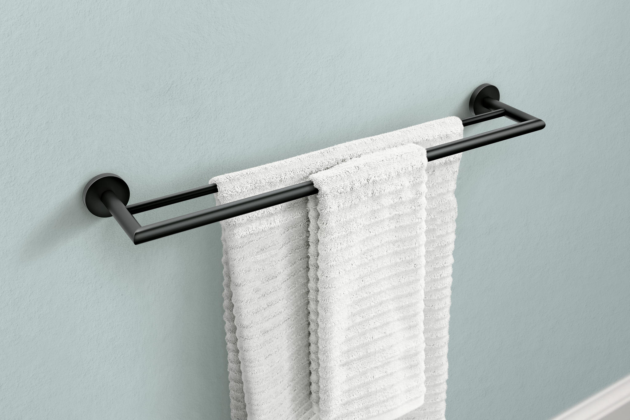 Arlys Double Towel Bar - Stainless Steel Bathroom Towel Holder for Hand & Bath Towels - Perfect for Bathroom, Spa, or Gym Organization