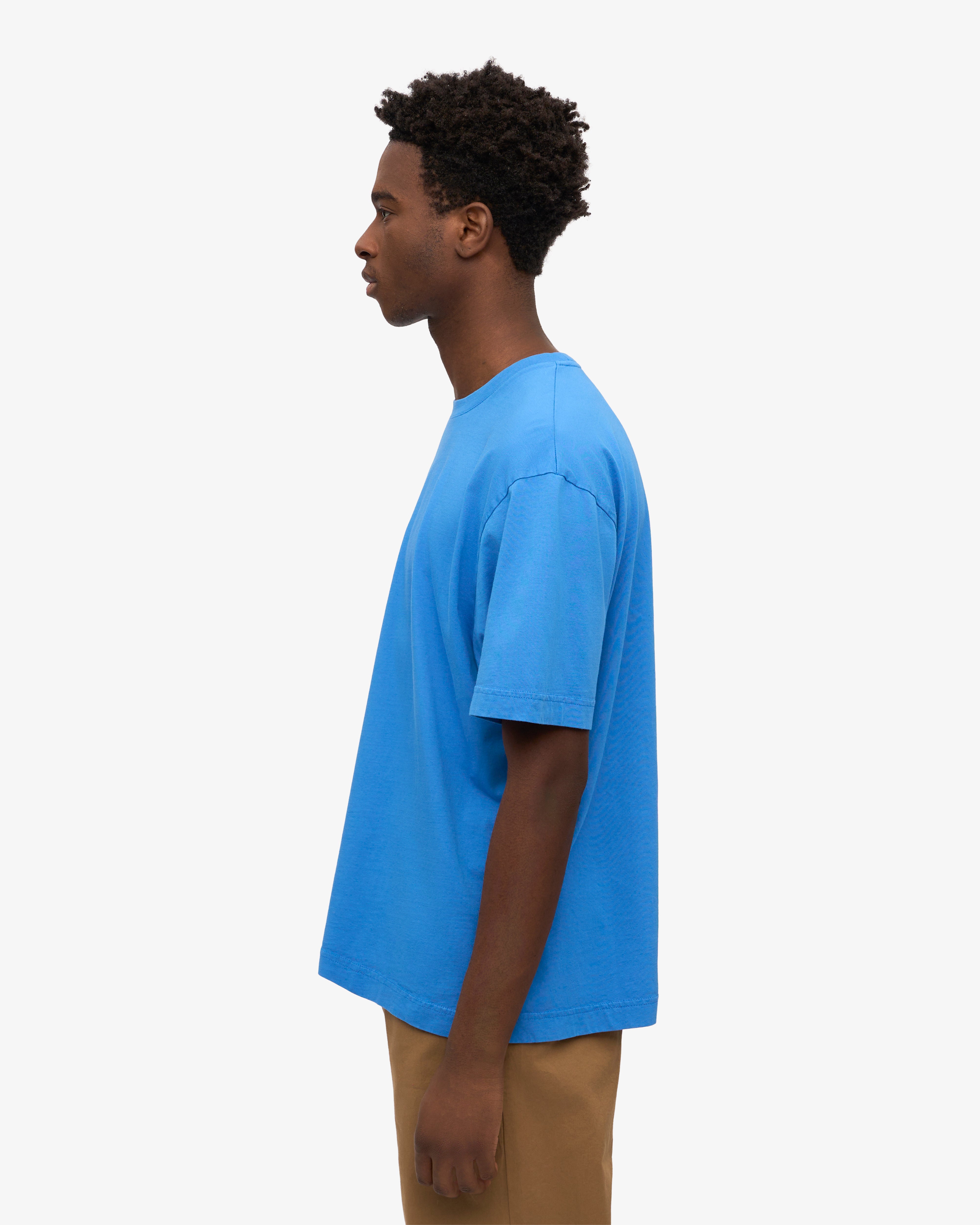 Oversized Organic Cotton T-Shirt for Women - Soft & Comfortable Pacific Blue Tee - Perfect for Casual Wear, Loungewear & Everyday Outfits