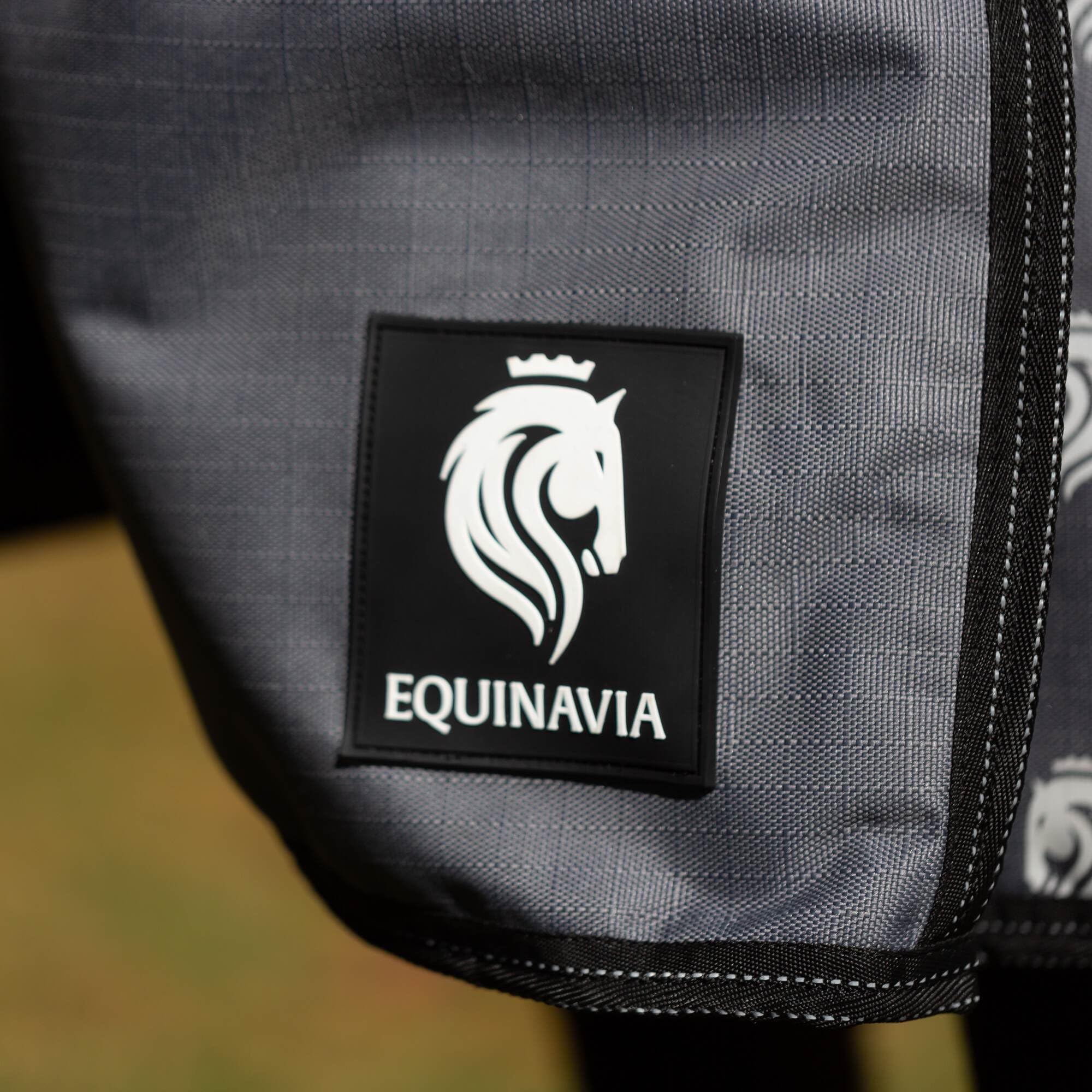 Equinavia Arktis Regular Neck Turnout Sheet - Waterproof Horse Blanket for Cold Weather - Carbon Gray - 81 Inches - Ideal for Winter Riding and Stable Use