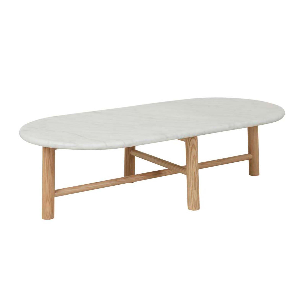 Artie Oval Marble Coffee Table - Modern Living Room Centerpiece with Sturdy Metal Legs, Perfect for Small Spaces & Home Decor