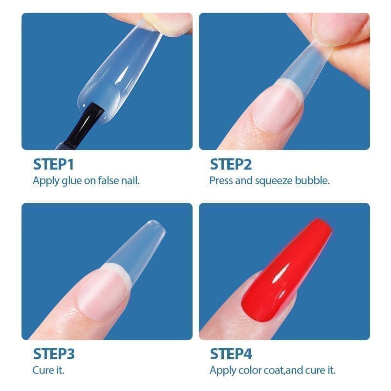 120pcs Stiletto Full Cover Clear False Nail Tips - Long Acrylic Nails for Women, Salon Quality Press on Nails for Manicure, Perfect for Parties, Weddings & Special Occasions