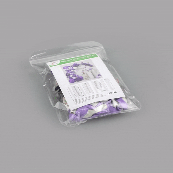 Balloonify Confetti Purple and White Balloon Arch Garland Kit - 124 Pieces Party Decorations for Birthdays, Weddings & Baby Showers