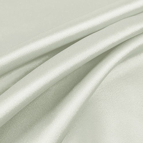 Aiking Home 2 Pack Queen Size Satin Pillowcases - Soft & Shiny Ivory Pillow Covers for Bedroom Decor, Luxury Sleep & Hotel Style Bedding