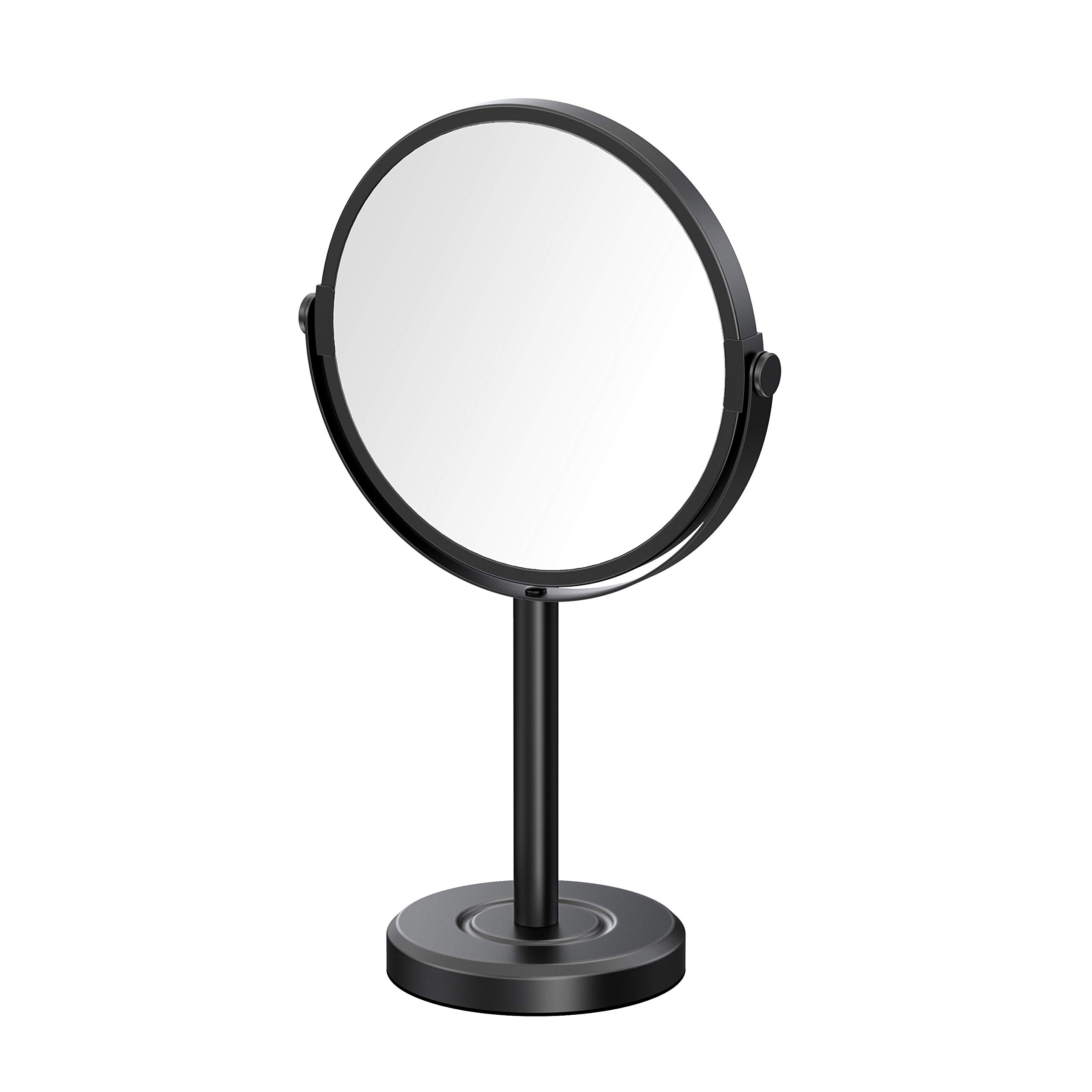 Gatco 1386MX Latitude II Makeup Mirror with 3X Magnification - 360° Swivel Vanity Mirror in Matte Black for Bathroom & Dressing Table | Perfect for Makeup Application, Skincare Routine & Hair Styling