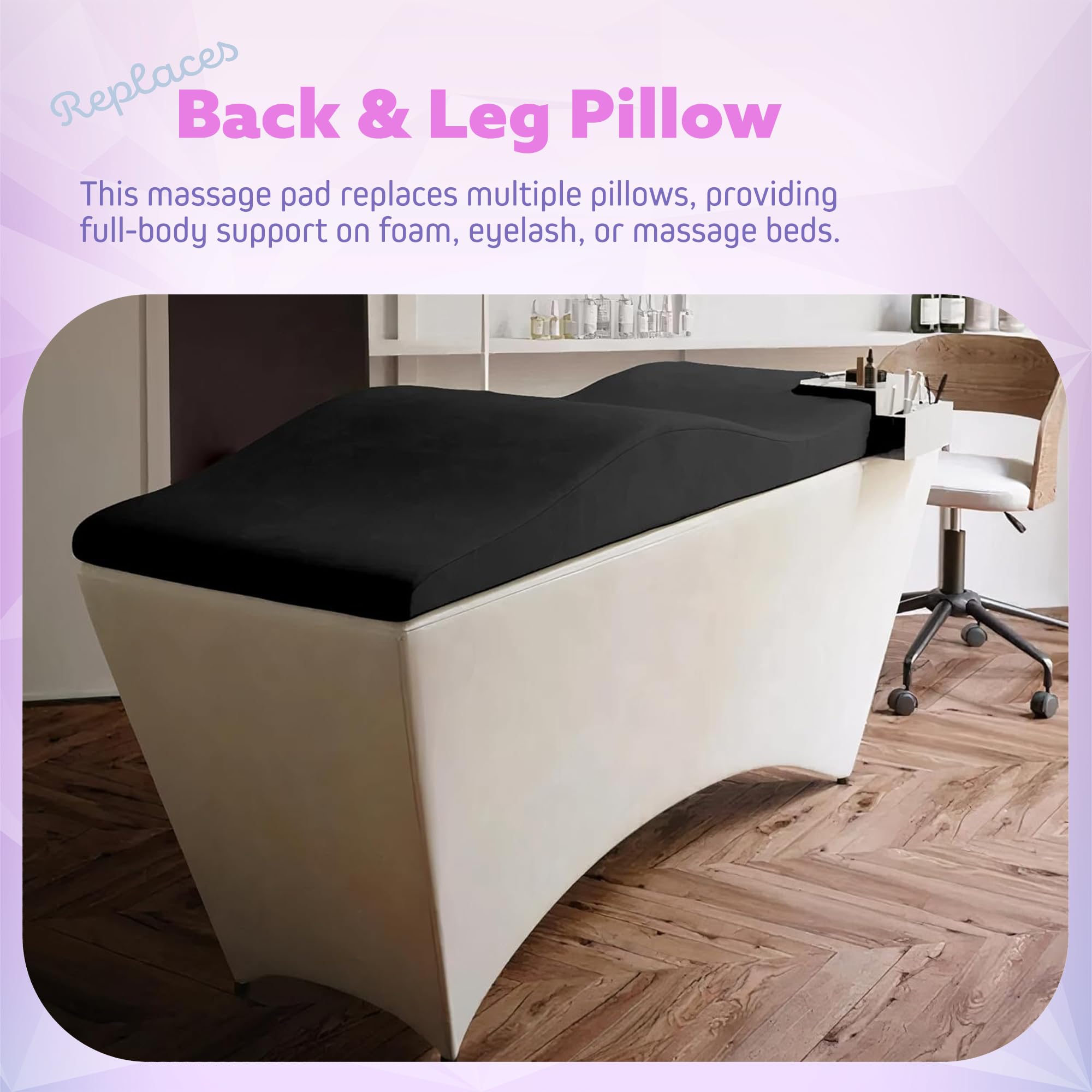 Premium High-Density Foam Lash Bed Topper with Soft Plush Cover - 28