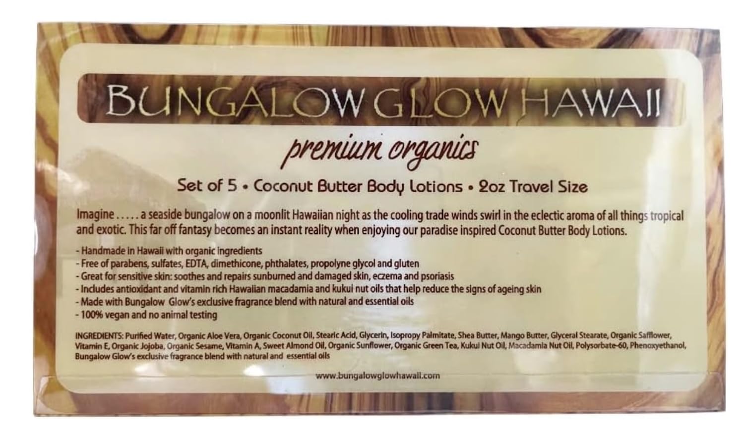 Bungalow Glow Premium Organic Coconut Butter Body Lotion - 5 Pack (2 Oz Each) - Pack of 2 - Hydrating & Nourishing for Dry Skin - Perfect for Daily Moisturizing & Spa Days