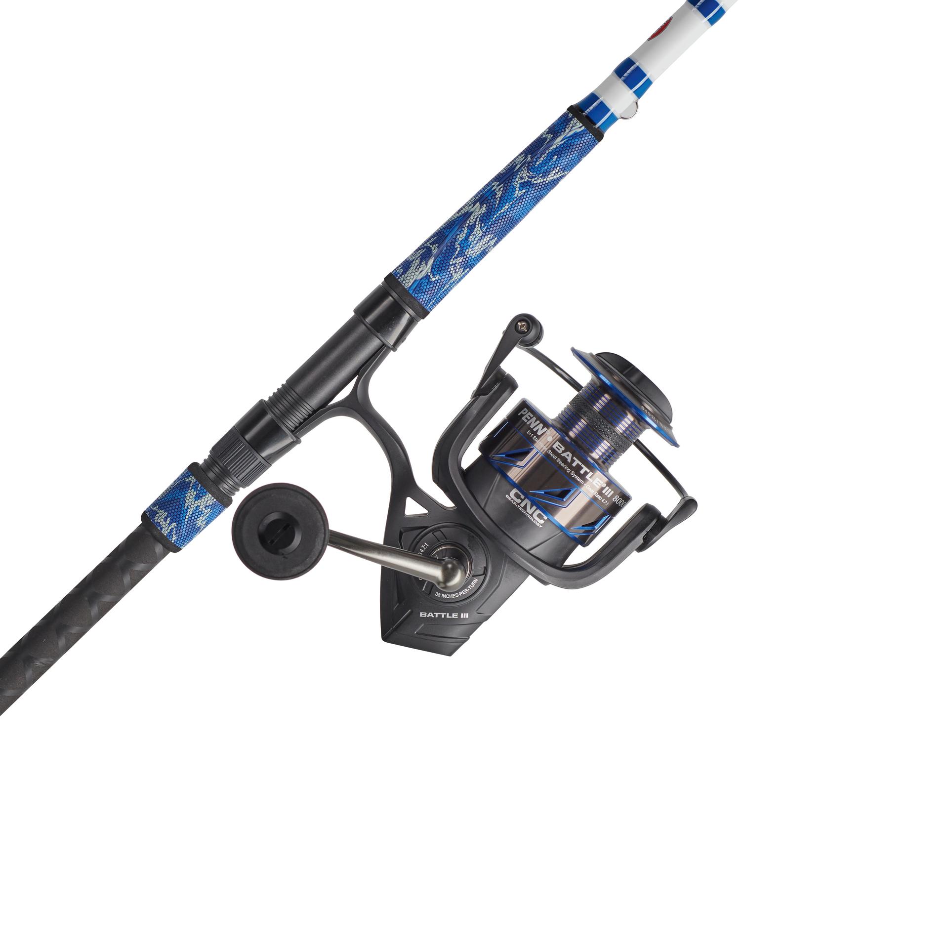 Battle® III LE Spinning Rod and Reel Combo - Premium Fishing Gear for Freshwater and Saltwater Anglers - Perfect for Bass, Trout, and Inshore Fishing Adventures