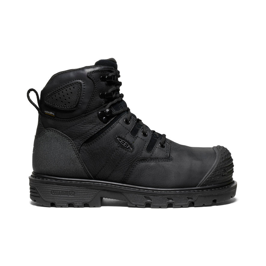 Men's Camden 6 Waterproof Work Boot with Carbon Toe - Black/Black | Durable Safety Footwear for Construction & Outdoor Work