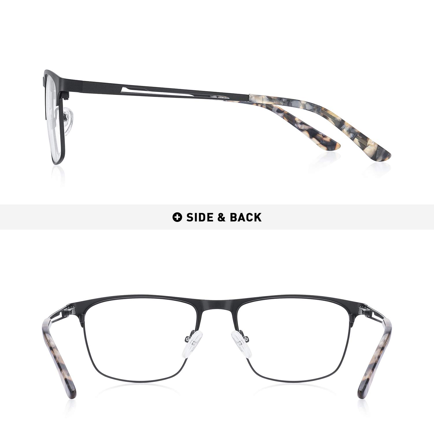 Blue Light Blocking Reading Glasses for Women & Men - Anti Eyestrain Computer Glasses with Spring Hinge - Perfect for Office Work, Gaming & Screen Time